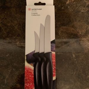 Wusthof Knife Set of 3 ALL BLACK